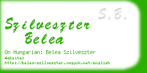 szilveszter belea business card